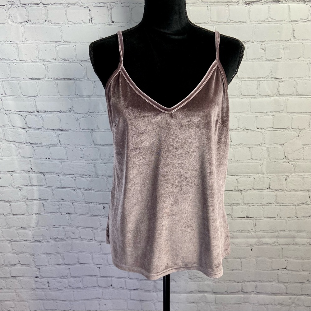 Velvet Spaghetti Strap Tank Top